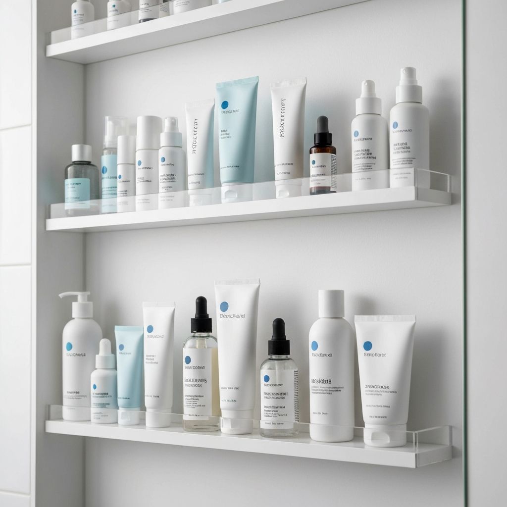 Produkty do pielęgnacji ułożone razem